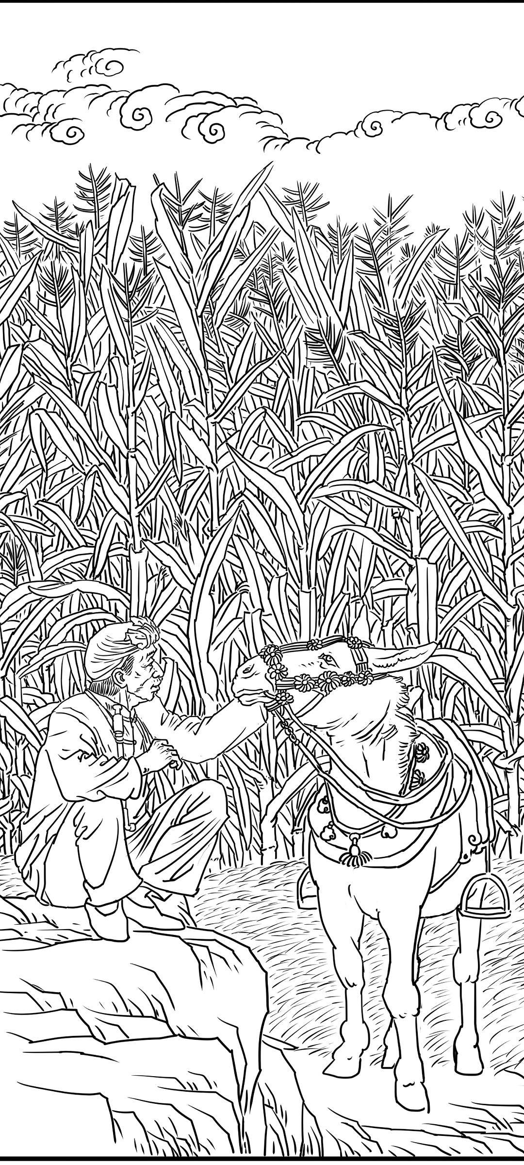 浮雕线稿（图ZMzkwMzcwNTA0） - 雕塑 - 站酷设计师岗底长江原创素材 - 站酷ZCOOL