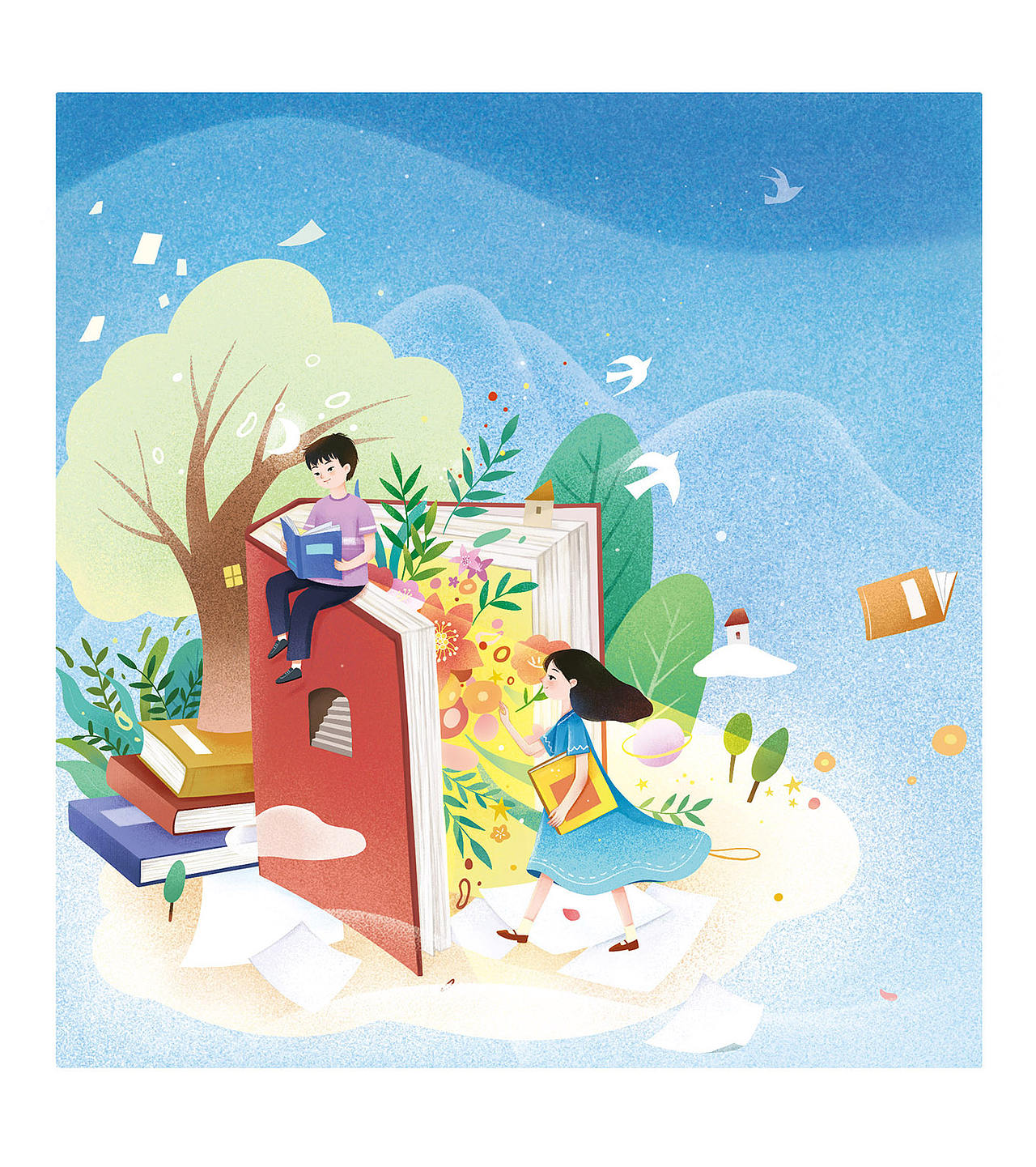 文学封面更新（图ZMzkwMzc3NTY4） - 儿童插画 - 站酷设计师默墨染原创素材 - 站酷ZCOOL