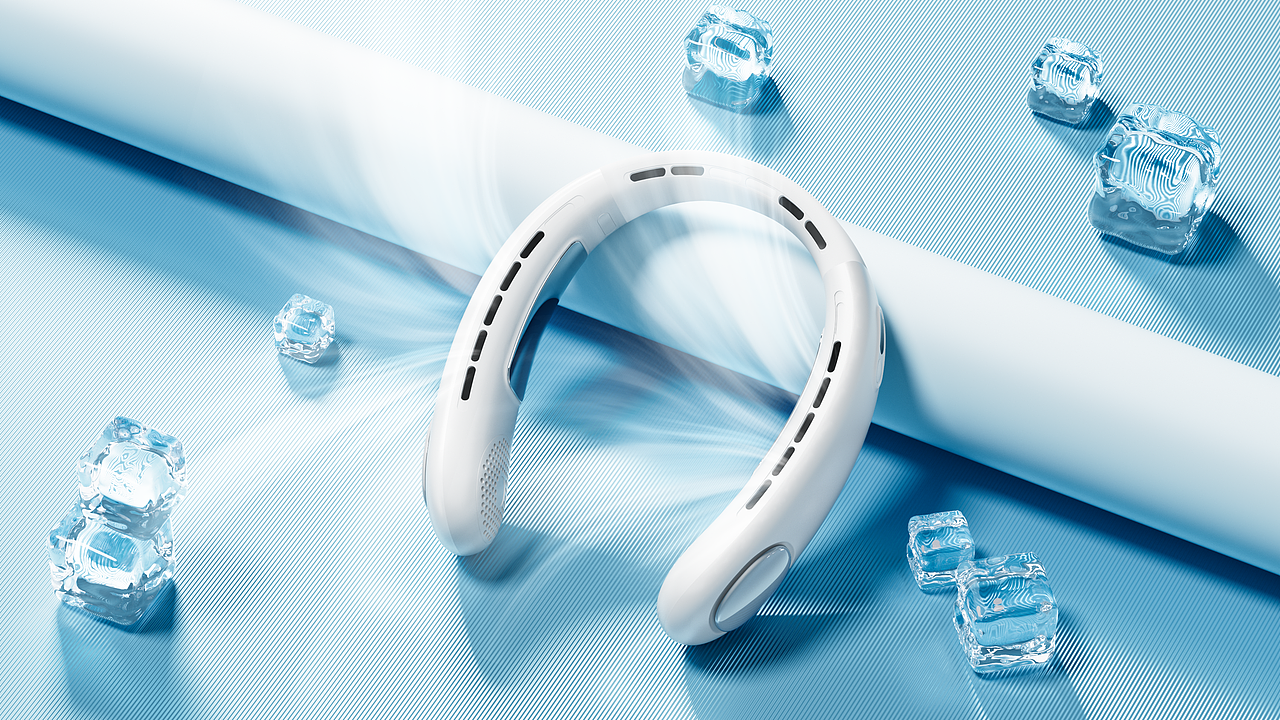 【产品渲染-挂脖风扇】（图ZMzkwMzg3ODY4） - 产品 - 站酷设计师多看多学多实践原创素材 - 站酷ZCOOL