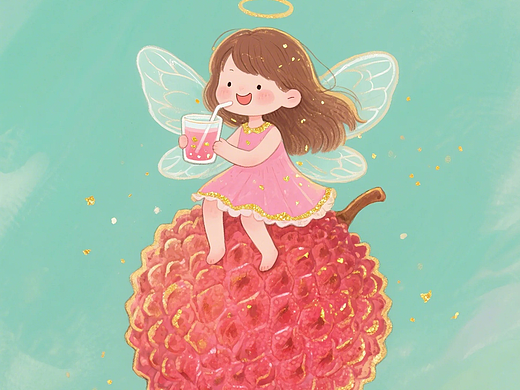 荔枝小天使，立刻甜蜜（個人主頁-ZNzE4OTYyMDA=） - 藝術(shù)插畫 - 站酷設(shè)計師眉眉插畫原創(chuàng)素材 - 站酷ZCOOL