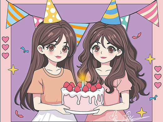 生日插画----今日份寿星！