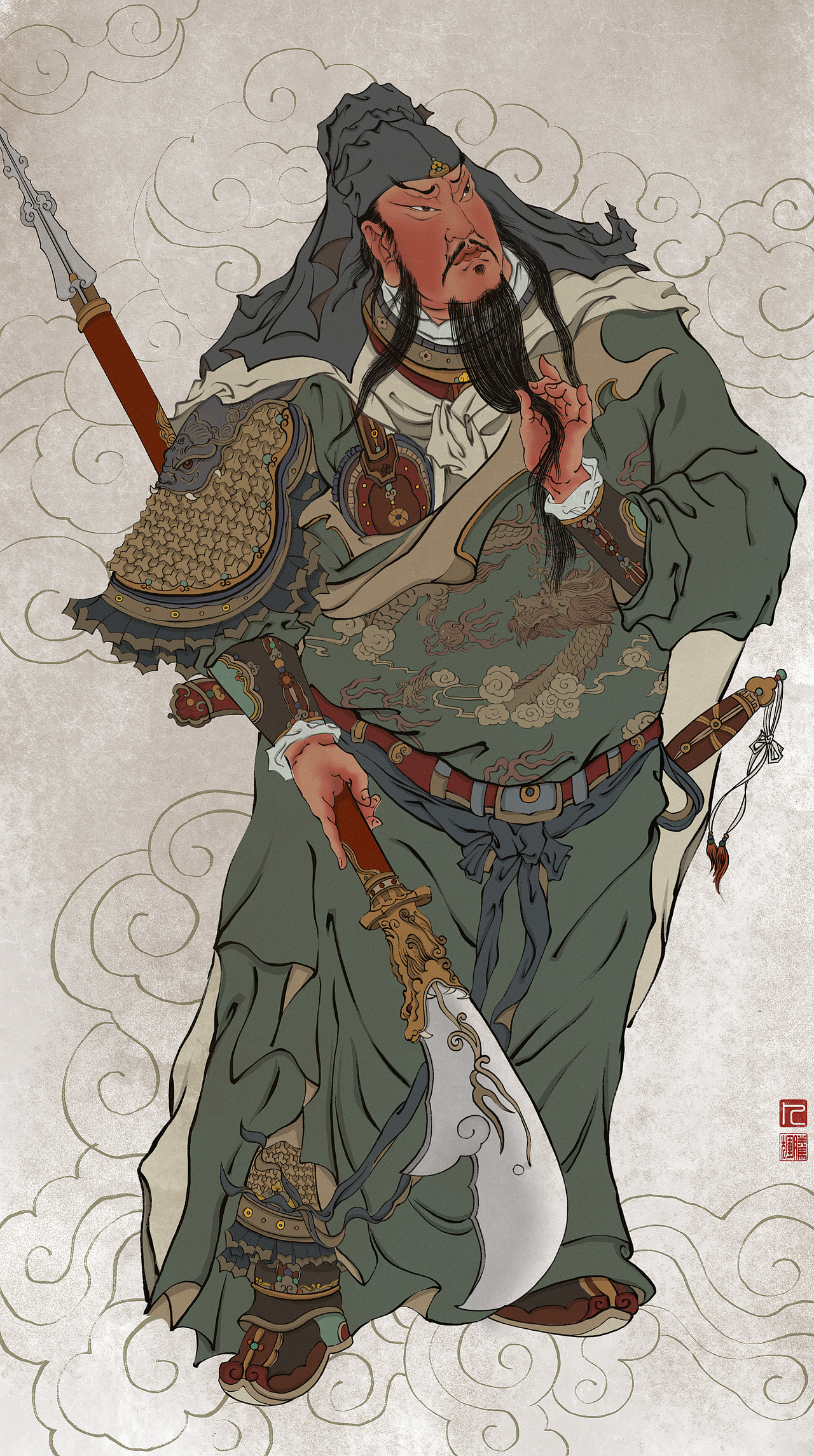 武财神-关公（图ZMzkwMzk5Mzc2） - 绘画 - 站酷设计师BB的工作室原创素材 - 站酷ZCOOL