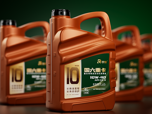 尽致®国六重卡重负荷柴油发动机润滑油包装设计