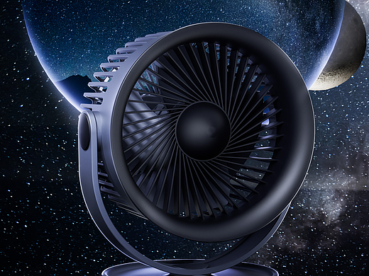 【产品渲染-桌面风扇】