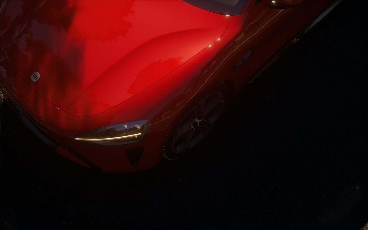 C4D小米汽车OC渲染