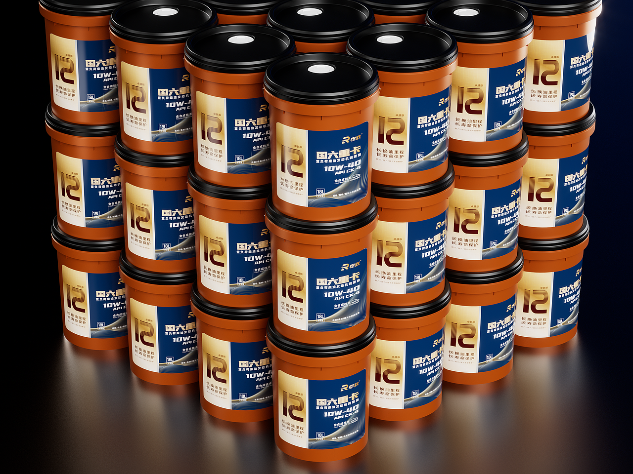 尽致®国六重卡重负荷柴油发动机润滑油包装设计