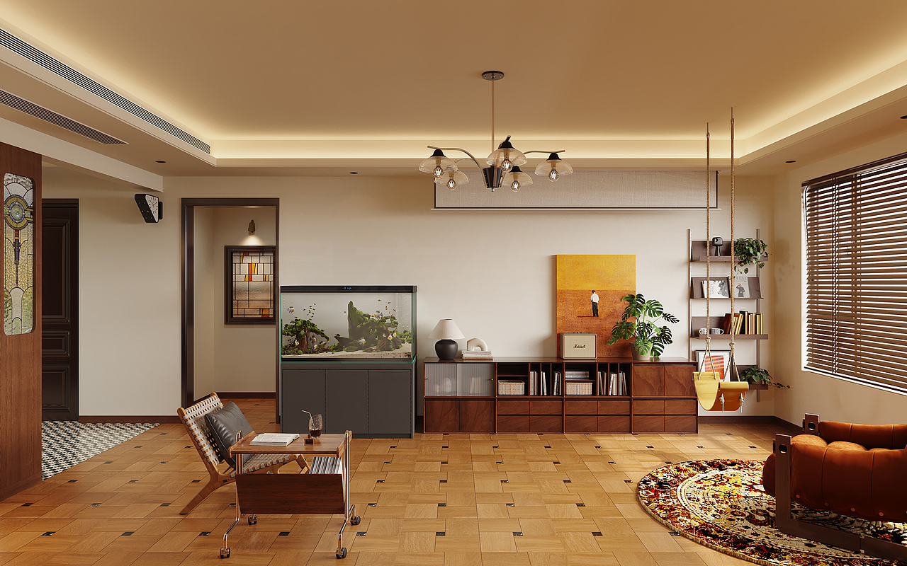 中古风格设计：经典与现代的优雅融合 设计（图ZMzkwNDUzMzY4） - 家装设计 - 站酷设计师苏浅9854原创素材 - 站酷ZCOOL