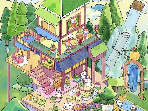 叮咚～给抹茶信徒的穿越指南｜治愈插画