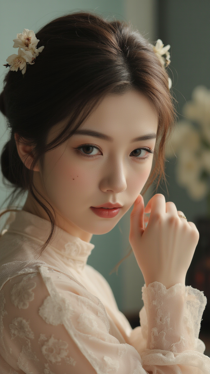【AI古风美学渲染】：淡雅光影中的细腻呈现