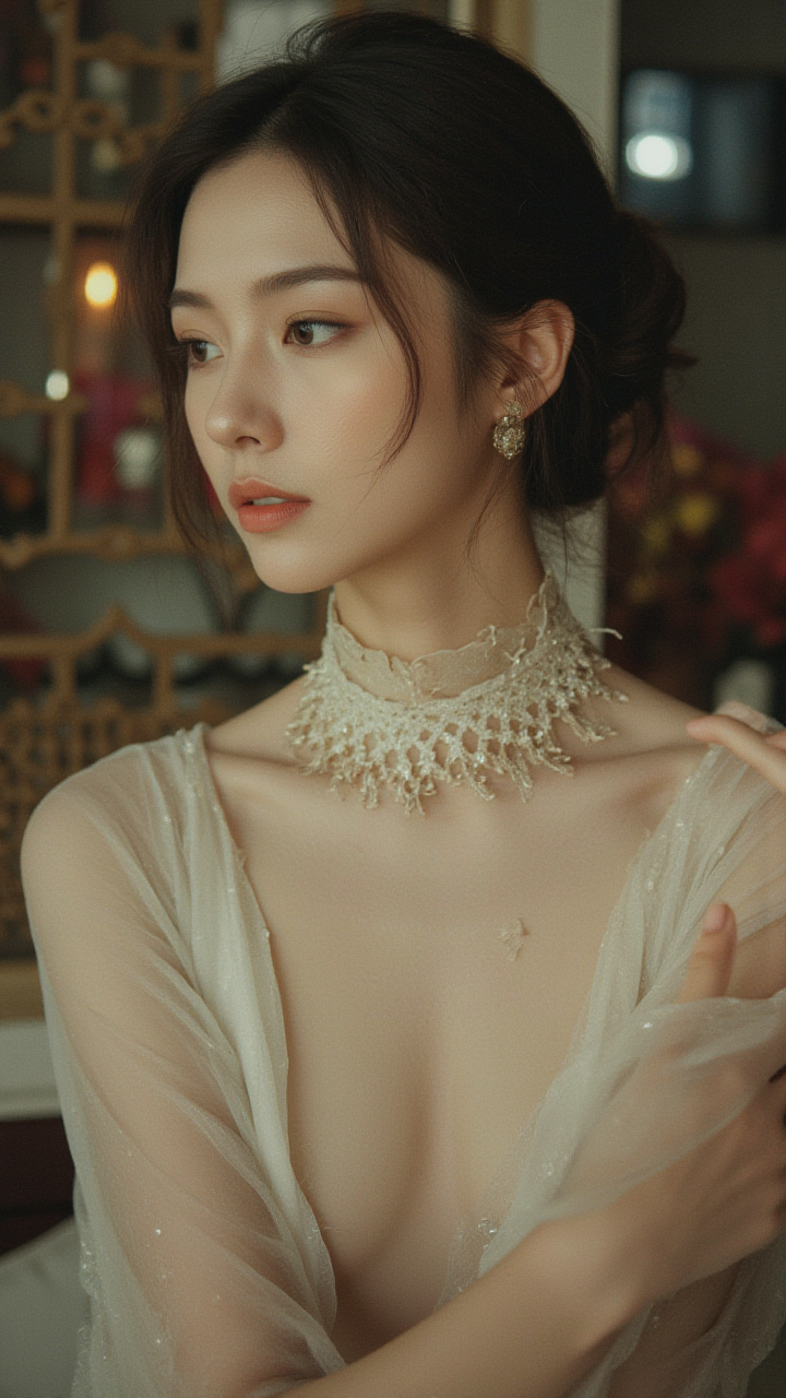 【AI古风美学渲染】：淡雅光影中的细腻呈现