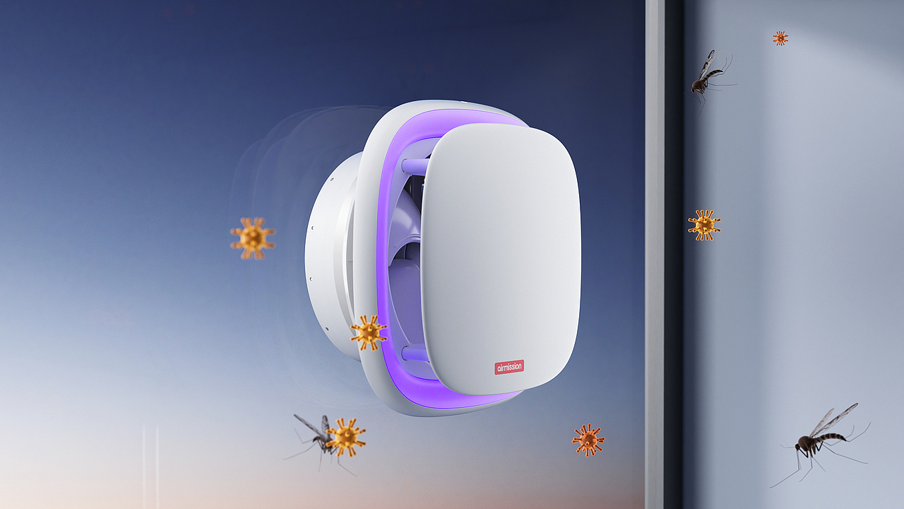 诱蚊排气扇产品动画