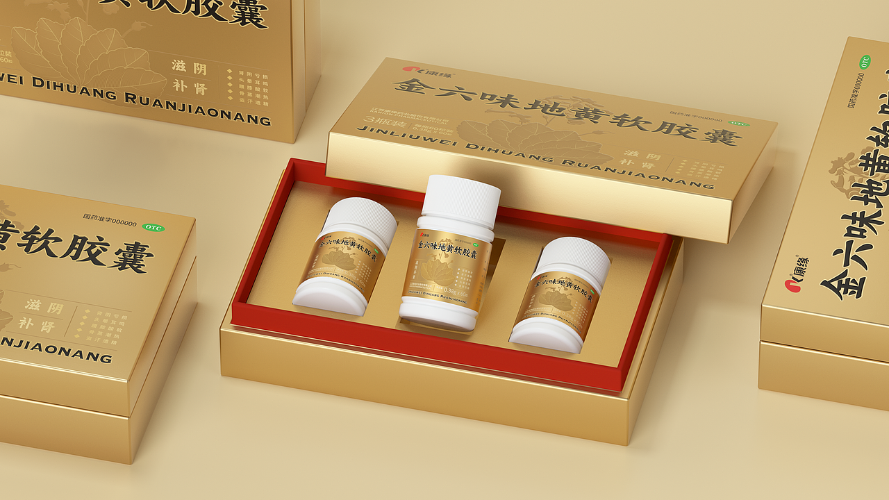 金六味地黄软胶囊 | 包装设计