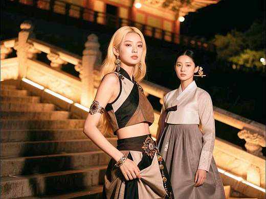夜晚的美女