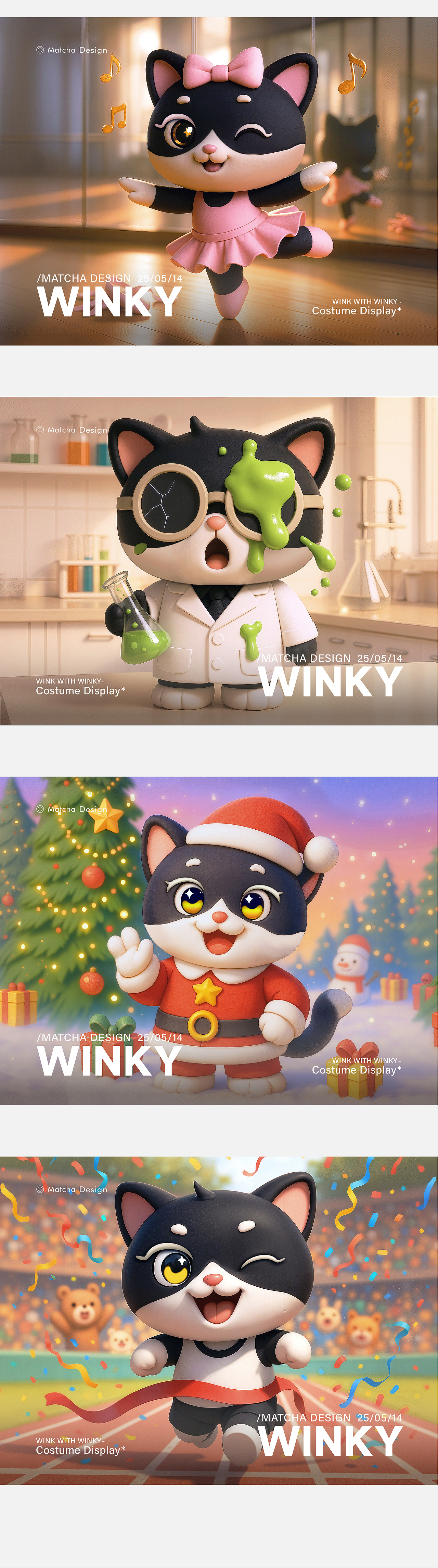 Winky Cat —原创IP形象设计（图ZMzkwNTE1NjE2） - IP形象 - 站酷设计师哇哦0o0原创素材 - 站酷ZCOOL