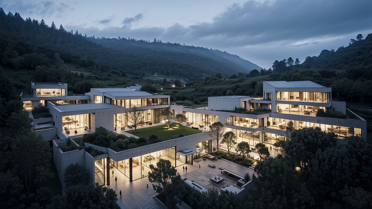 鸟瞰系列4-现代度假酒店