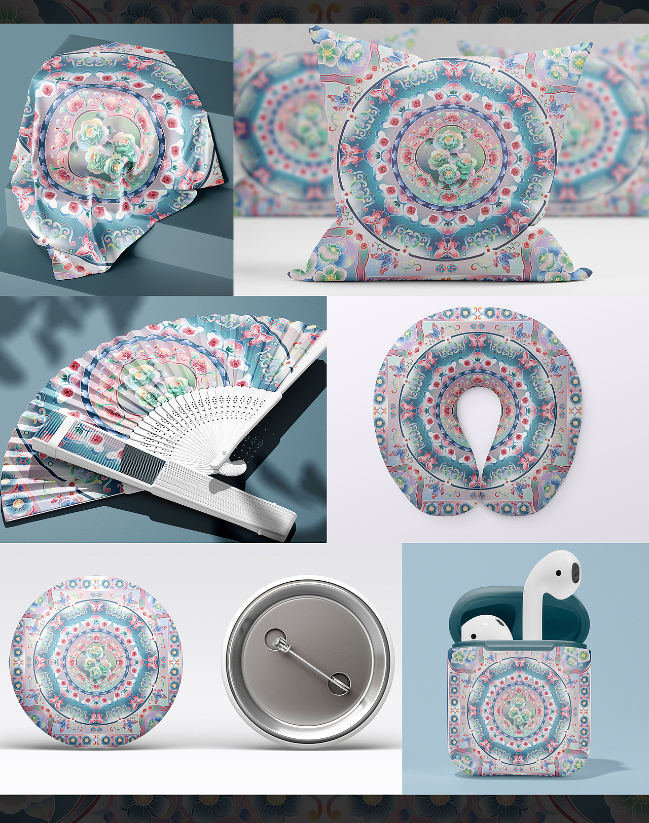 十二花神系列插画纹样