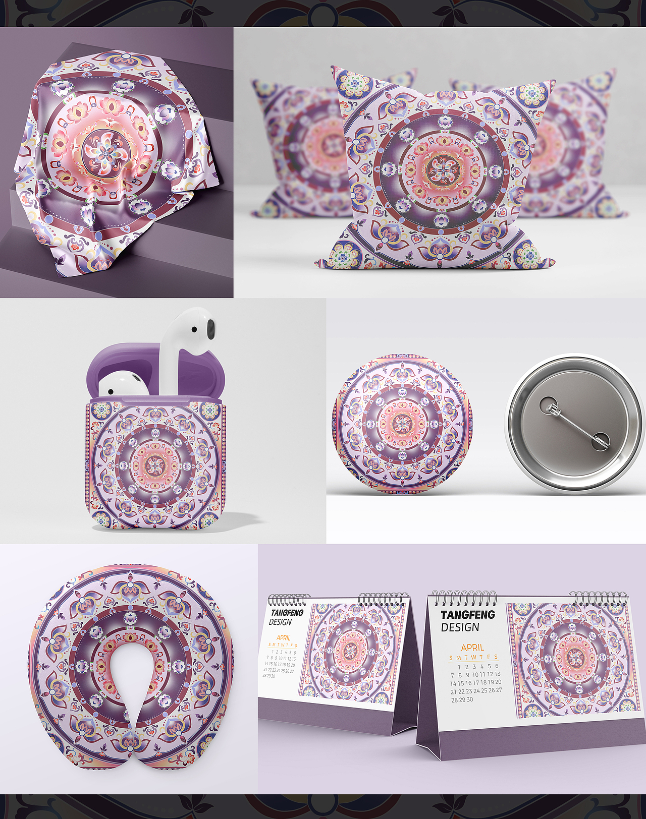 十二花神系列插画纹样