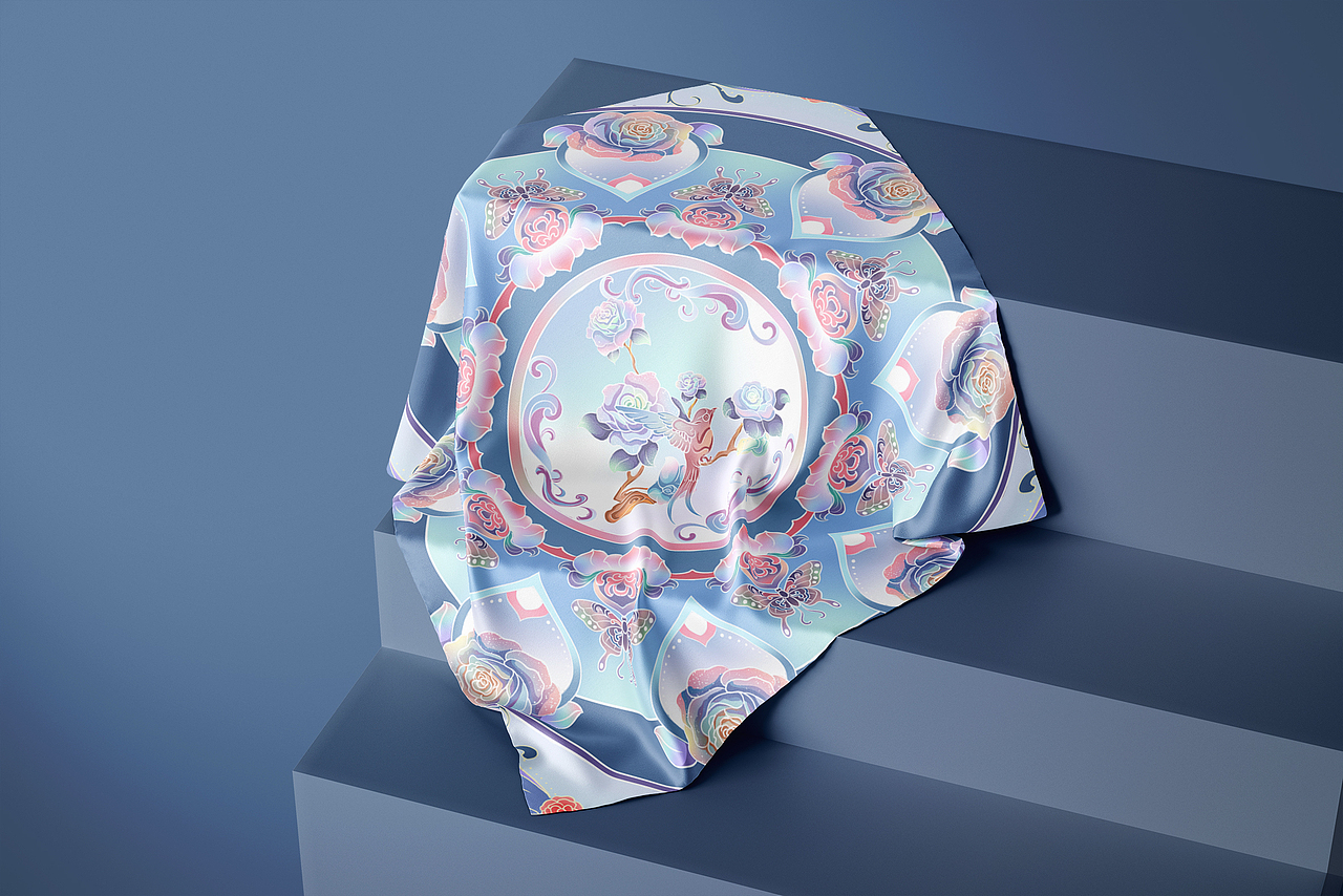 十二花神系列插画纹样