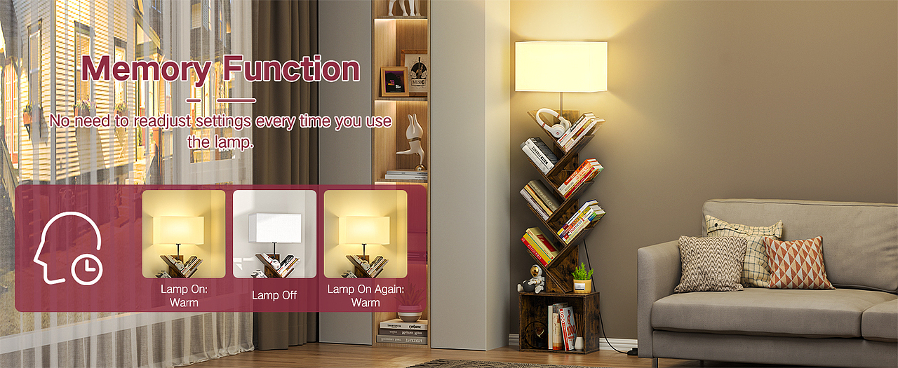 树形书架双层带灯