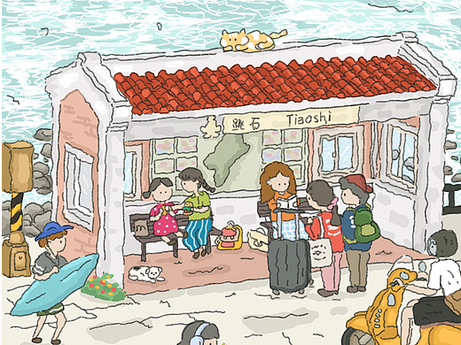 台湾-跳石（个人主页-ZNzE5MTEwMTY=） - 艺术插画 - 站酷设计师来福饿了原创素材 - 站酷ZCOOL