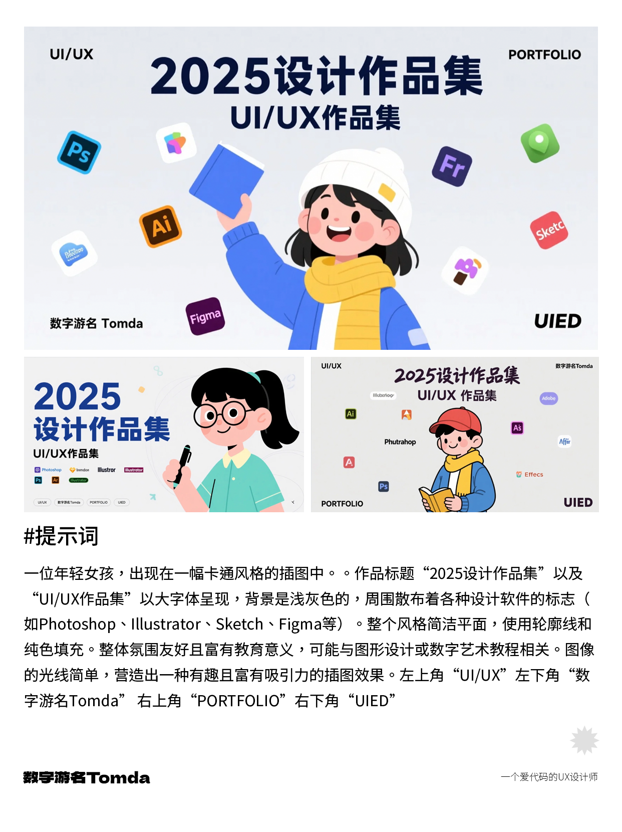 解放双手! AI生成作品集封面&附案例演示（图ZMTUwODk0NjQ=） - 教程 - 站酷设计师Tomda原创素材 - 站酷ZCOOL