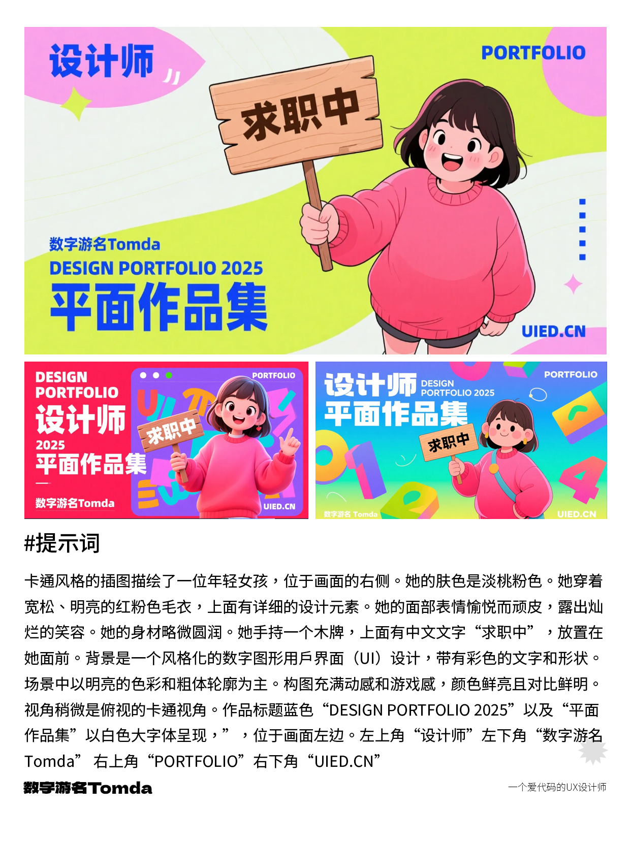 解放双手! AI生成作品集封面&附案例演示（图ZMTUwODk0ODg=） - 教程 - 站酷设计师Tomda原创素材 - 站酷ZCOOL