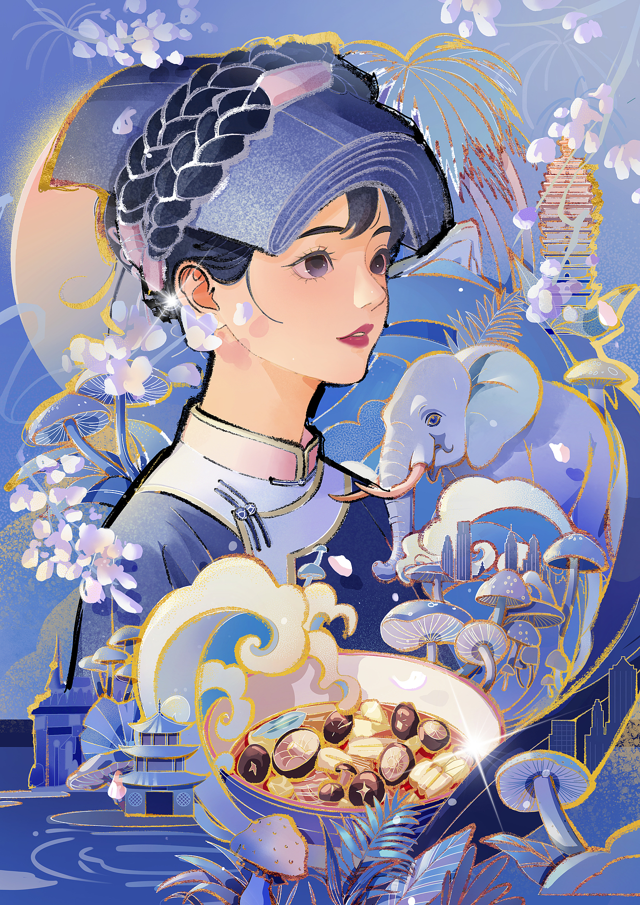 城市插画·云南