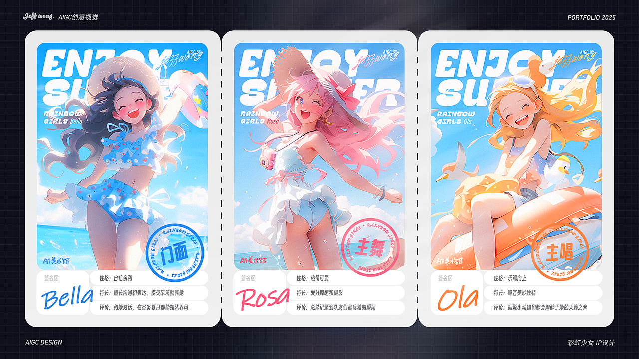 彩虹少女 Rainbow Girls 九位女孩清凉出道！（图ZMzkwNTcxOTE2） - IP形象 - 站酷设计师Jeff杰夫原创素材 - 站酷ZCOOL