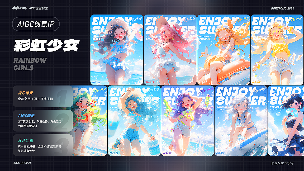 彩虹少女 Rainbow Girls 九位女孩清凉出道！（图ZMzkwNTcxOTEy） - IP形象 - 站酷设计师Jeff杰夫原创素材 - 站酷ZCOOL