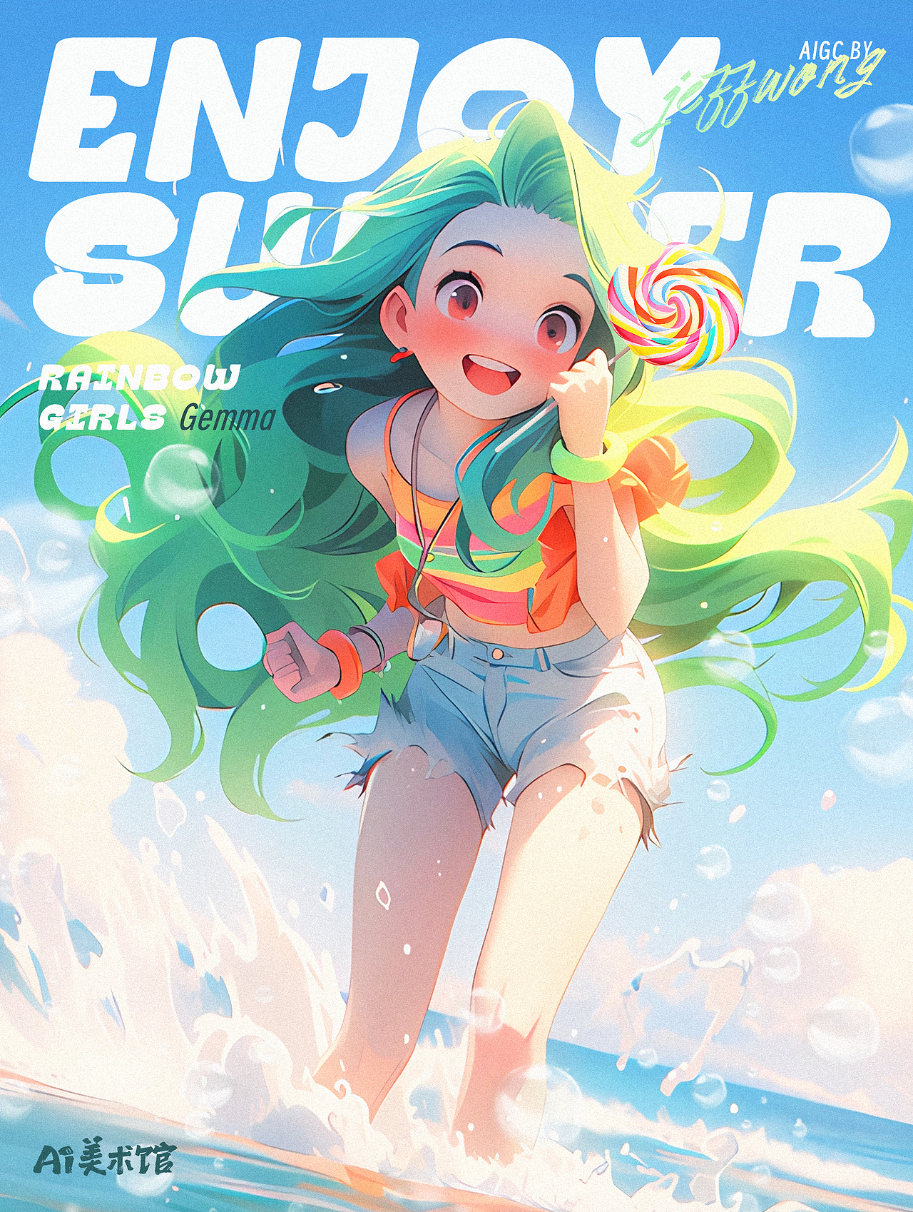 彩虹少女 Rainbow Girls 九位女孩清凉出道！（图ZMzkwNTcyMDQw） - IP形象 - 站酷设计师Jeff杰夫原创素材 - 站酷ZCOOL