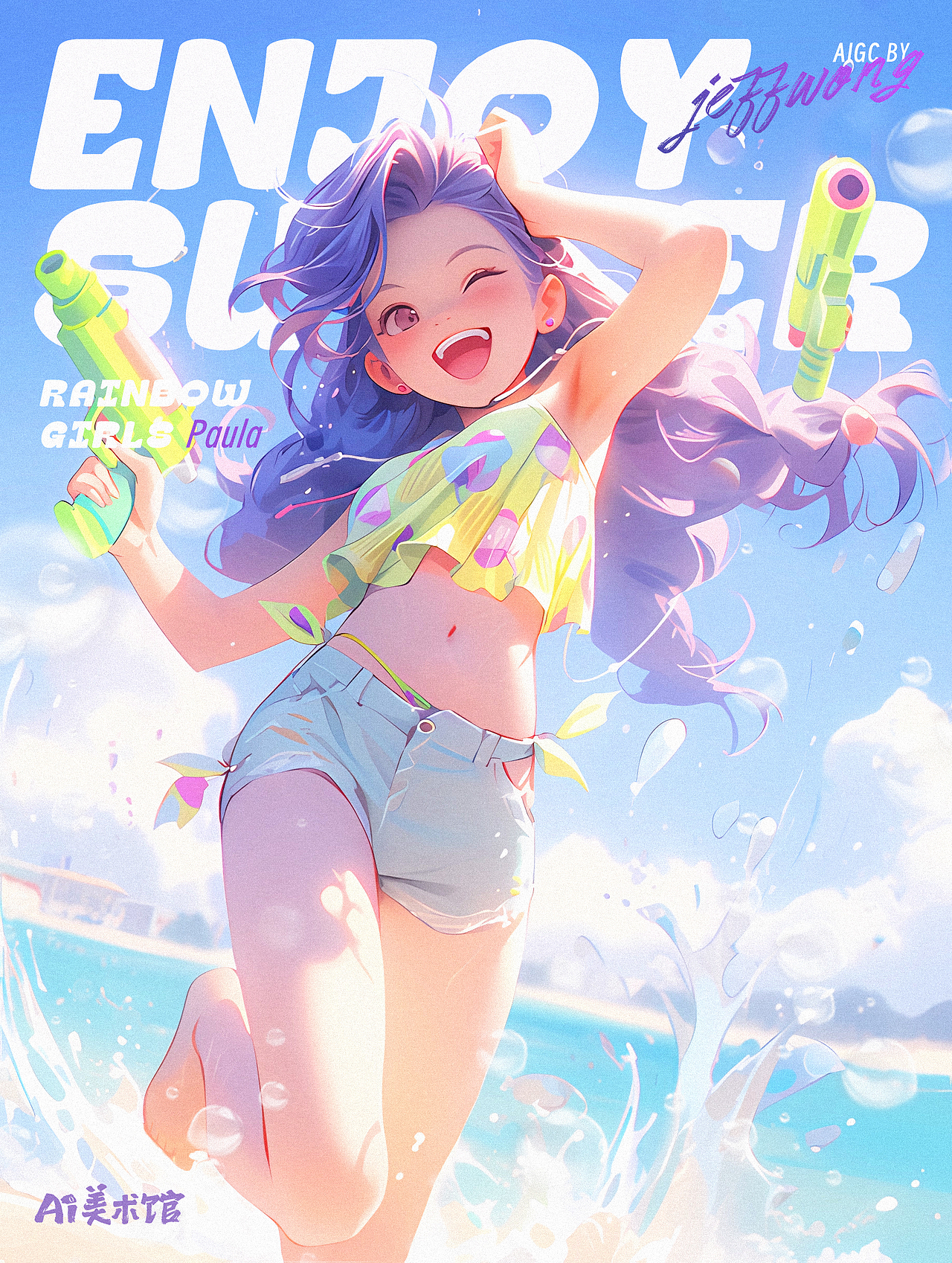 彩虹少女 Rainbow Girls 九位女孩清凉出道！（图ZMzkwNTcyMDUy） - IP形象 - 站酷设计师Jeff杰夫原创素材 - 站酷ZCOOL