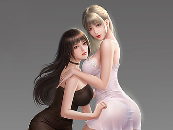 2023年做的一批都市美少女人像立绘和插图