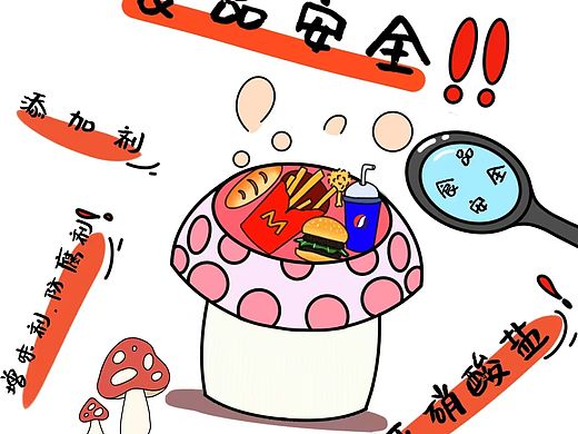 食品安全重中之重（个人主页-ZNzE5MTUyNTY=） - 儿童插画 - 站酷设计师加菲猫小小原创素材 - 站酷ZCOOL