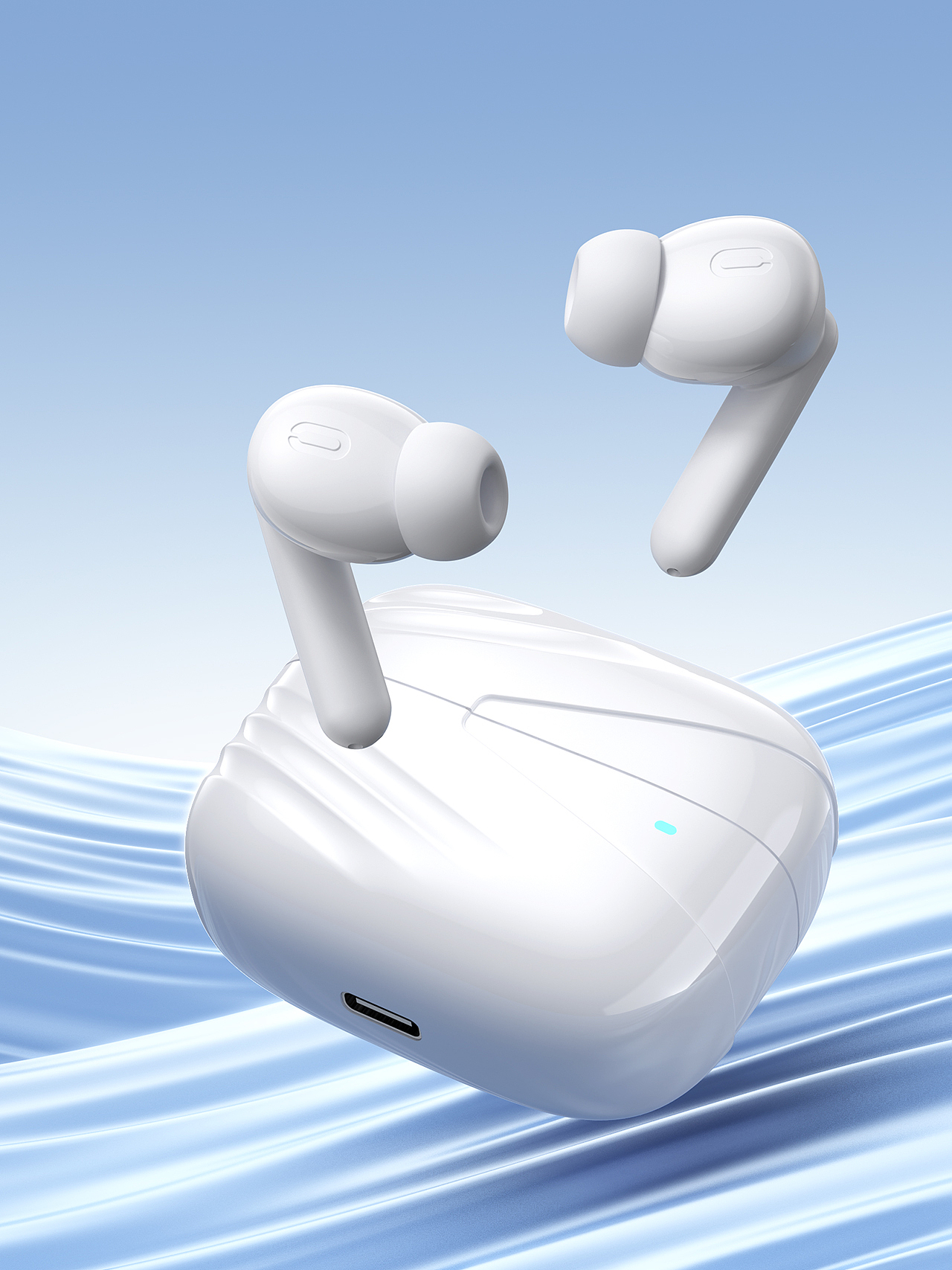 蓝牙耳机 × 产品建模 效果图渲染