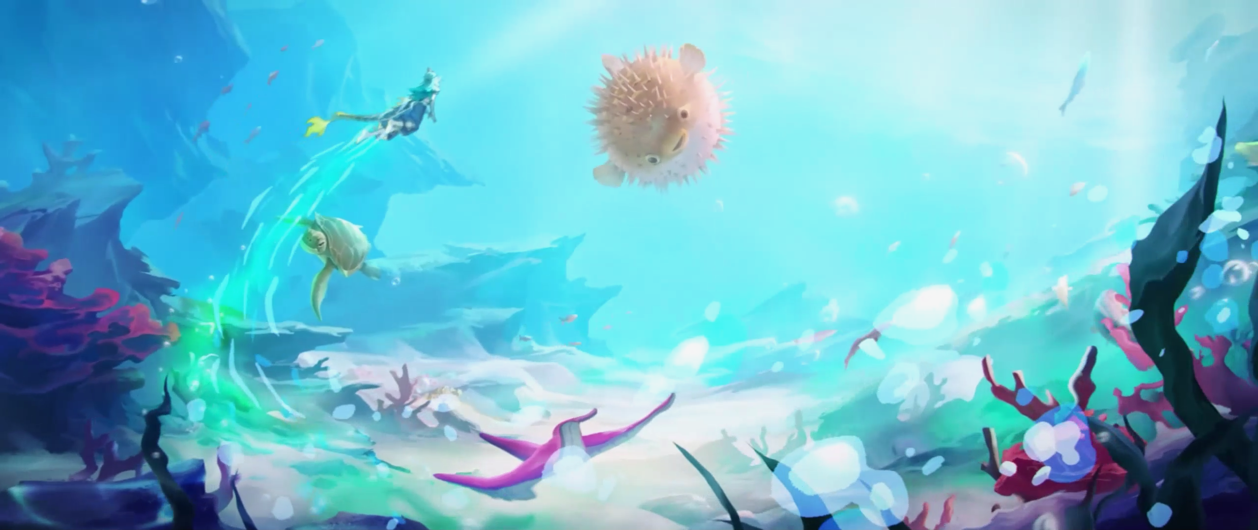 水底场景通透明快