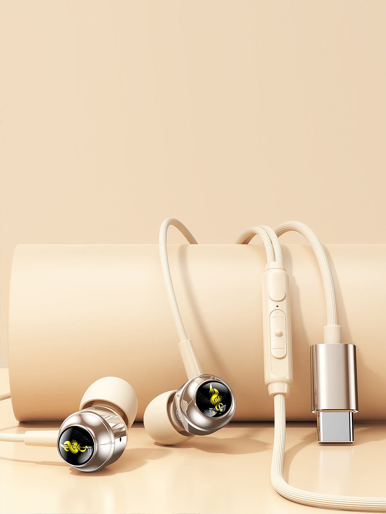 有线耳机 × 产品建模 效果图渲染