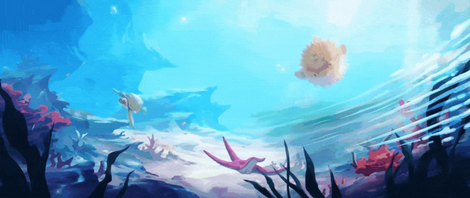 海底世界的光影色彩