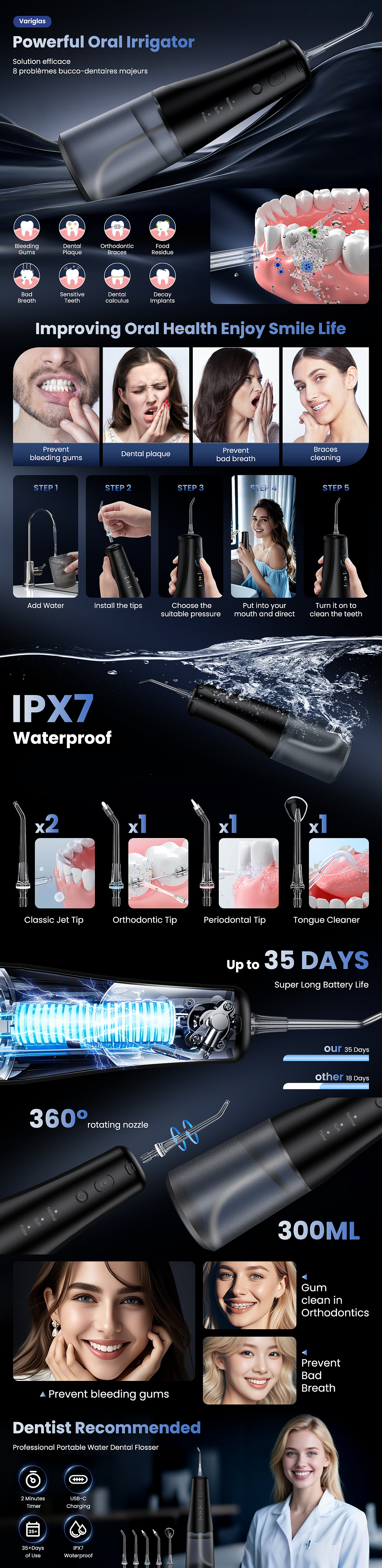 亚马逊 冲牙器 洗牙器