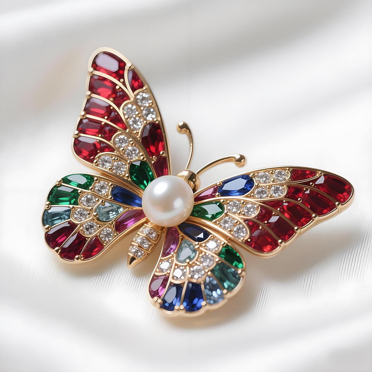 顶级高定西服胸针珠宝纹样设计图