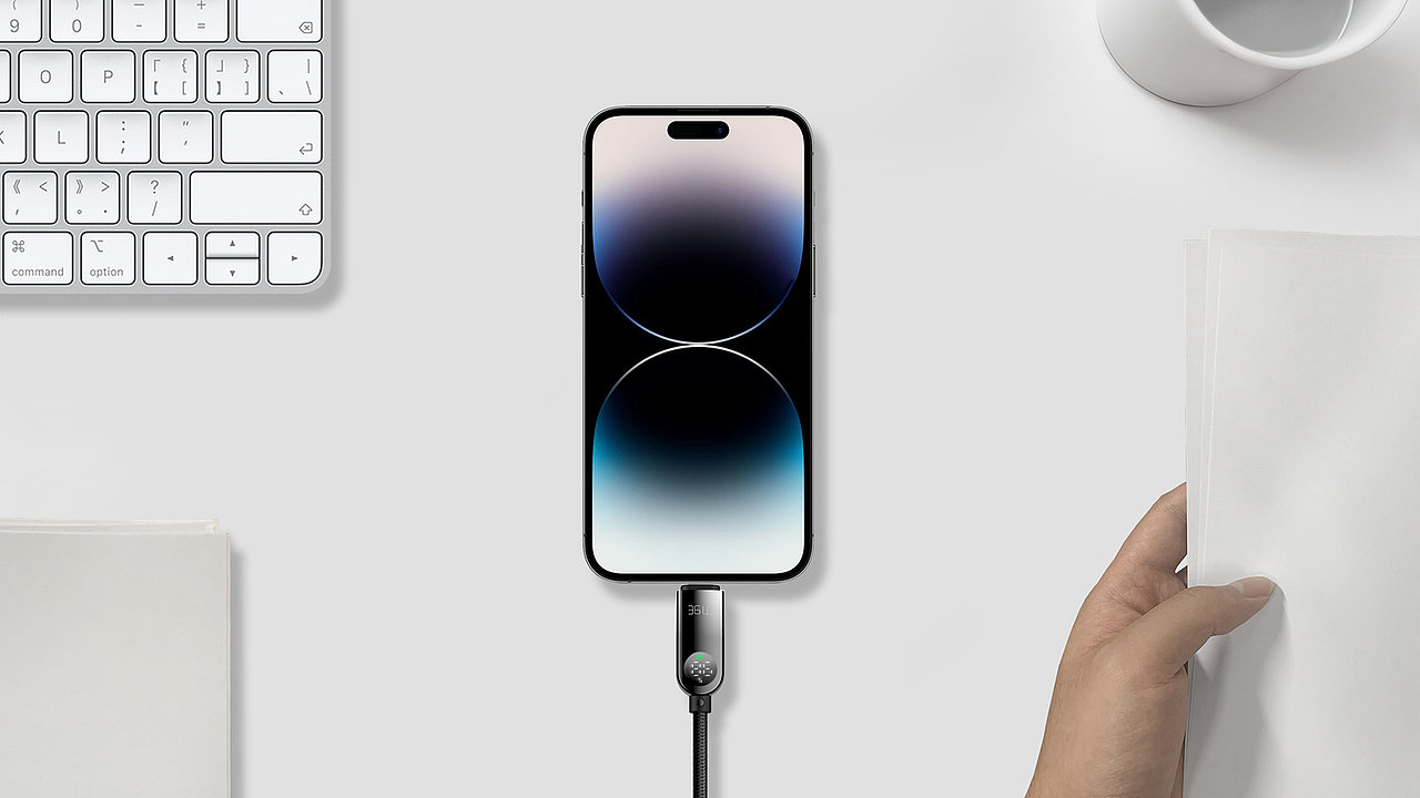 Mirror series cable - charging power display cabl