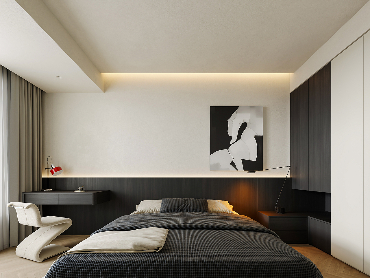 卧室书房渲染（图ZMzkwNjM5OTIw） - 家装设计 - 站酷设计师十方CR原创素材 - 站酷ZCOOL