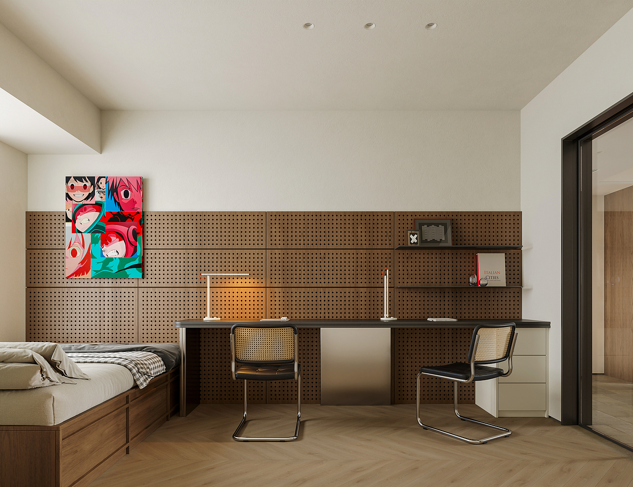 卧室书房渲染（图ZMzkwNjM5OTA4） - 家装设计 - 站酷设计师十方CR原创素材 - 站酷ZCOOL