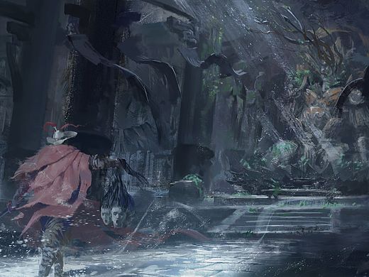 林教头风雪山神庙（个人主页-ZNzE5MjI0NDg=） - 艺术插画 - 站酷设计师QiniQ原创素材 - 站酷ZCOOL