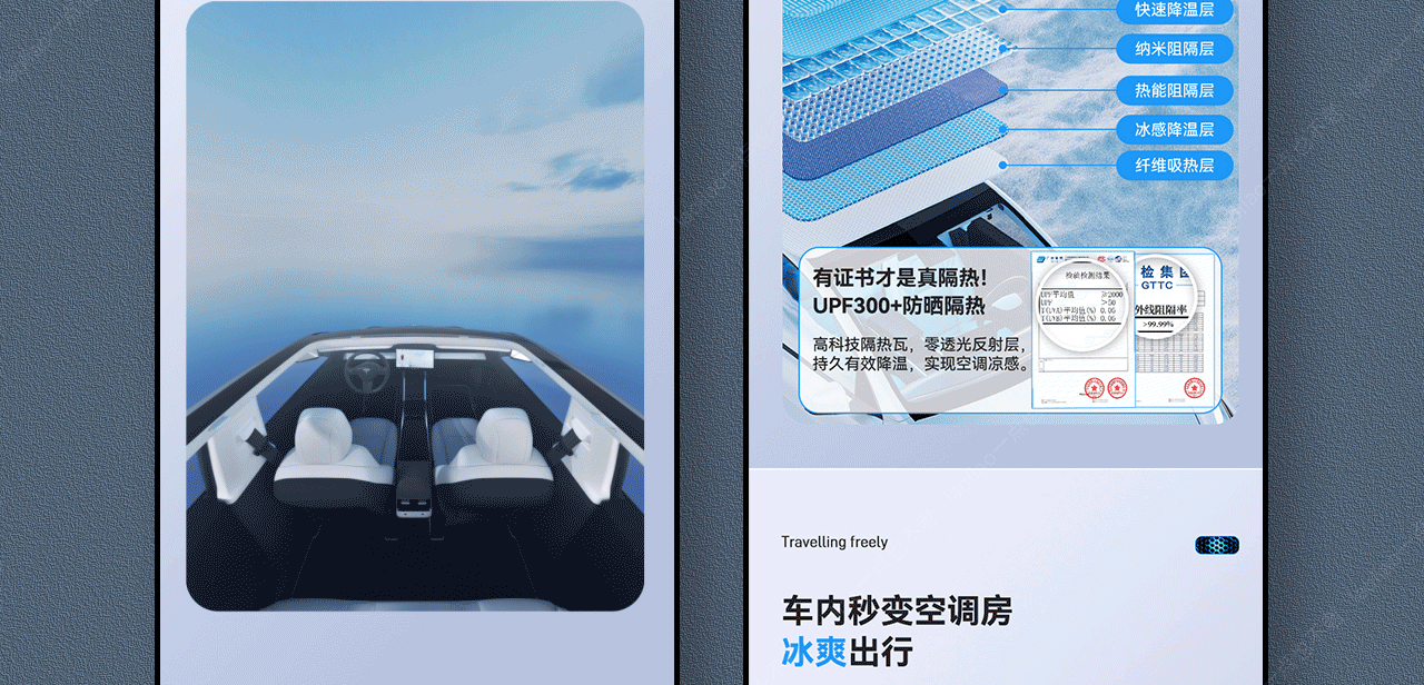 汽车遮阳帘商详+动画分享