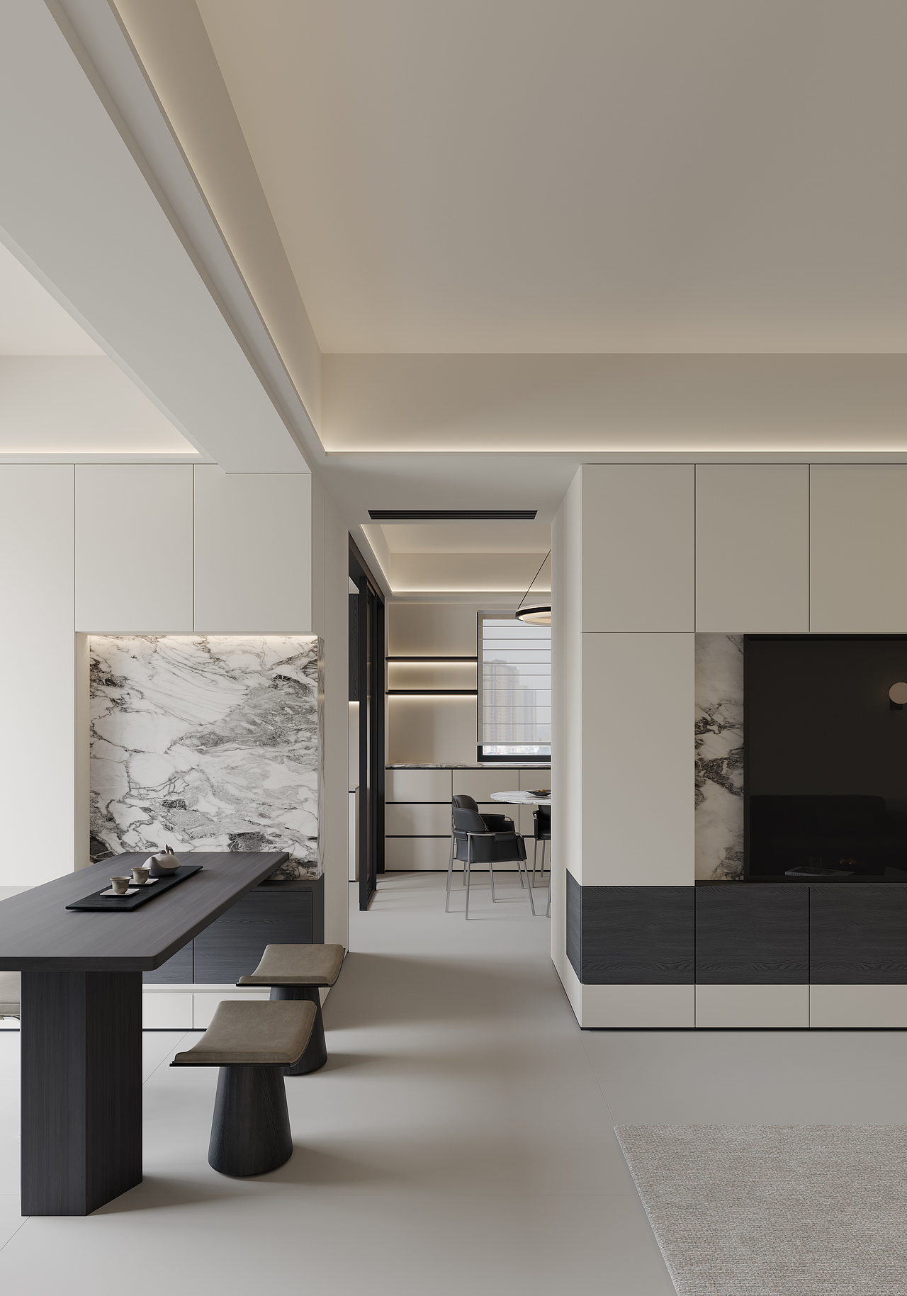 现代极简客餐厅（图ZMzkwNjcwNzk2） - 家装设计 - 站酷设计师彦霖视觉空间原创素材 - 站酷ZCOOL