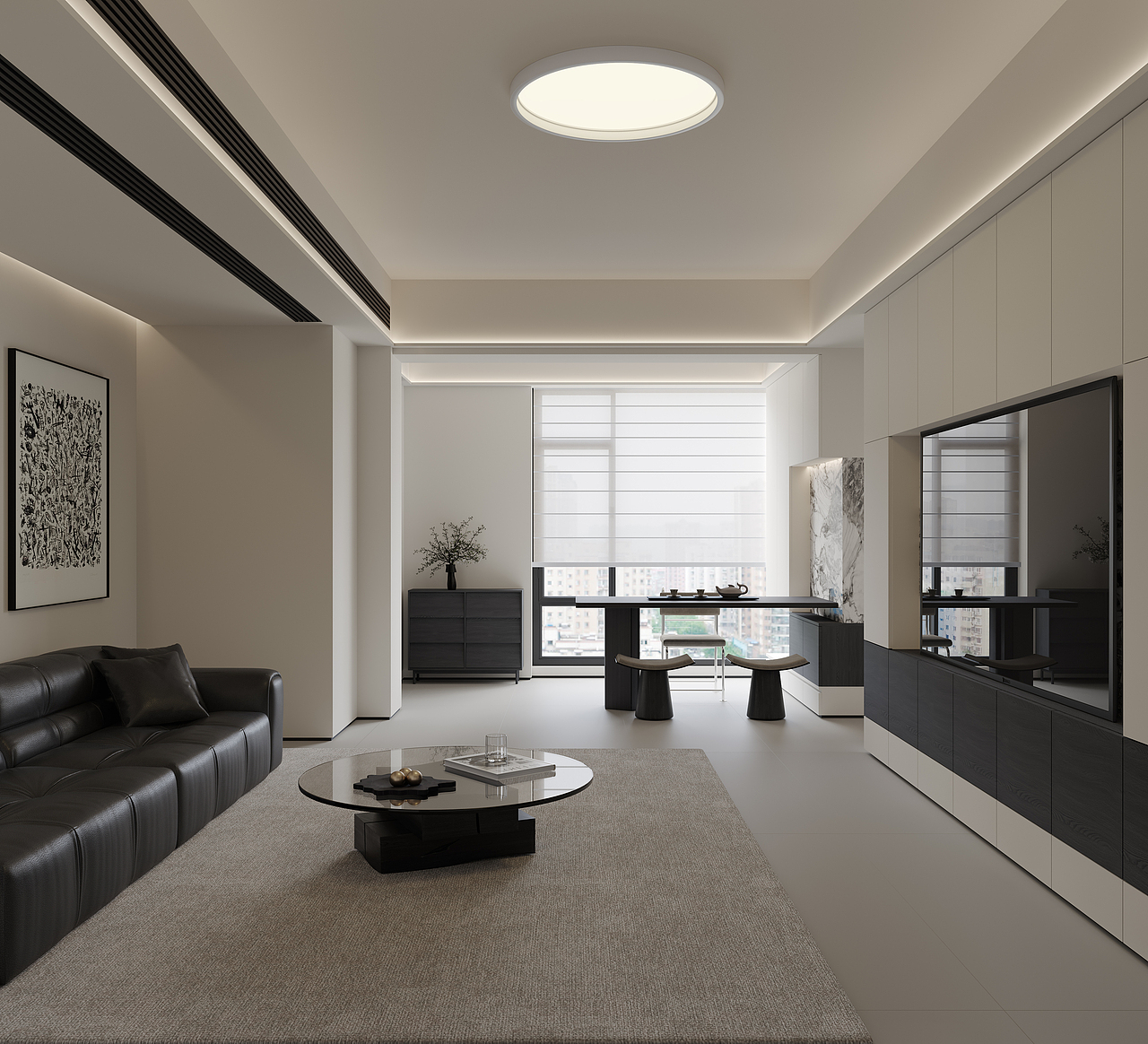 现代极简客餐厅（图ZMzkwNjcwNzky） - 家装设计 - 站酷设计师彦霖视觉空间原创素材 - 站酷ZCOOL