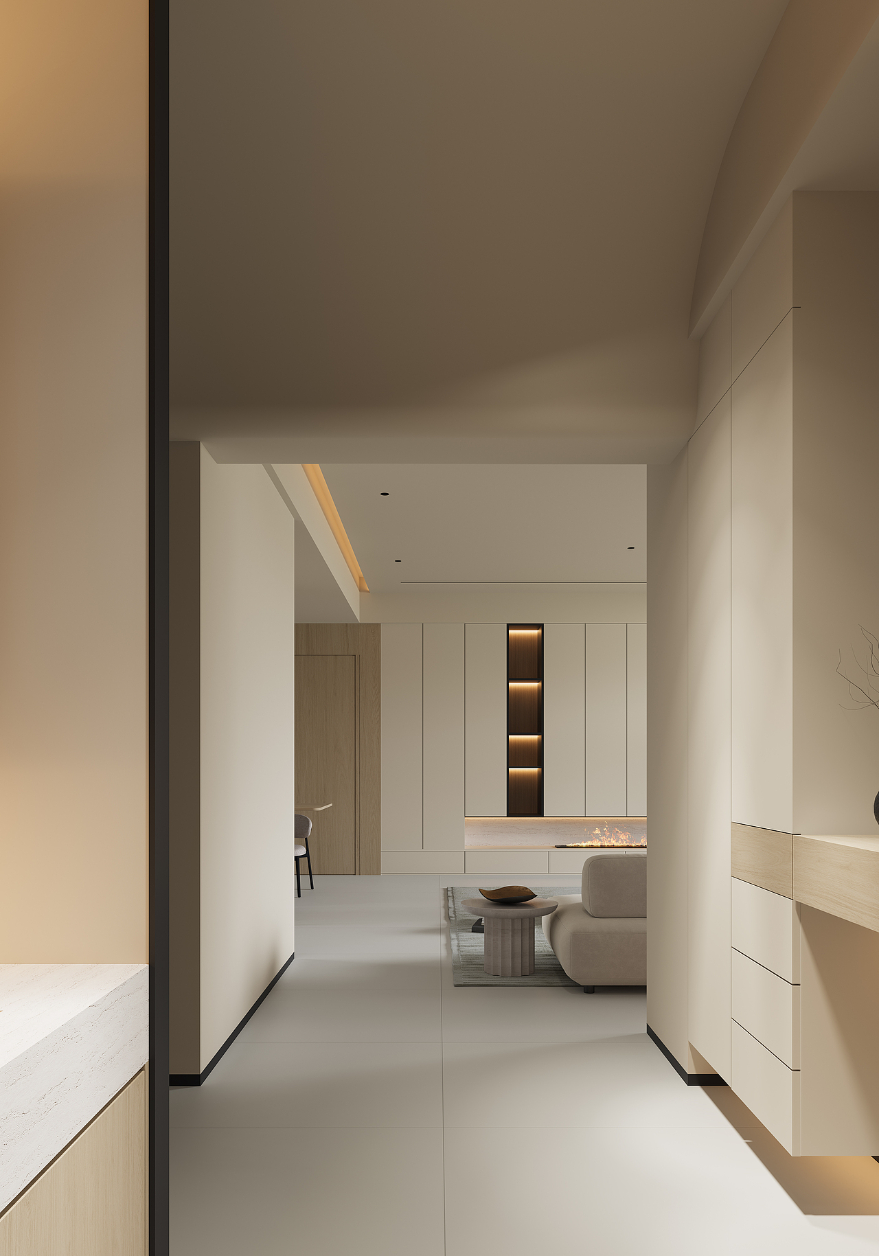 奶油原木客餐厅-家装