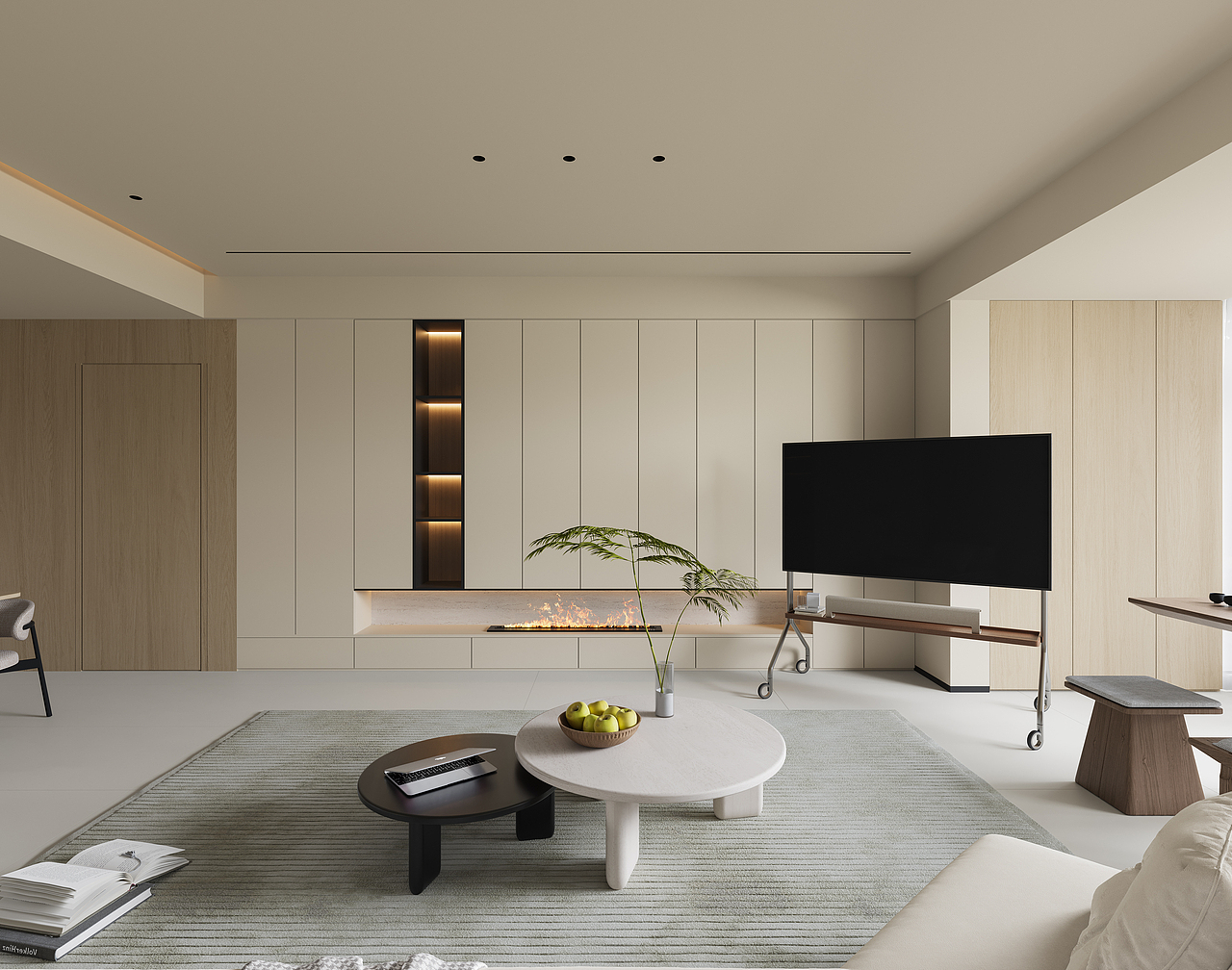 奶油原木客餐厅-家装