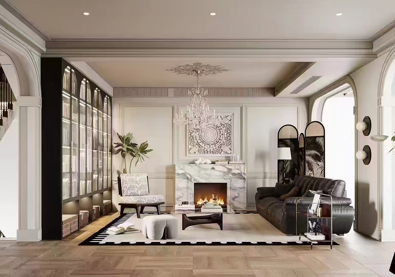 法式别墅#满满的高级感🍃（图ZMzkwNjc0MDE2） - 家装设计 - 站酷设计师Z464146166原创素材 - 站酷ZCOOL