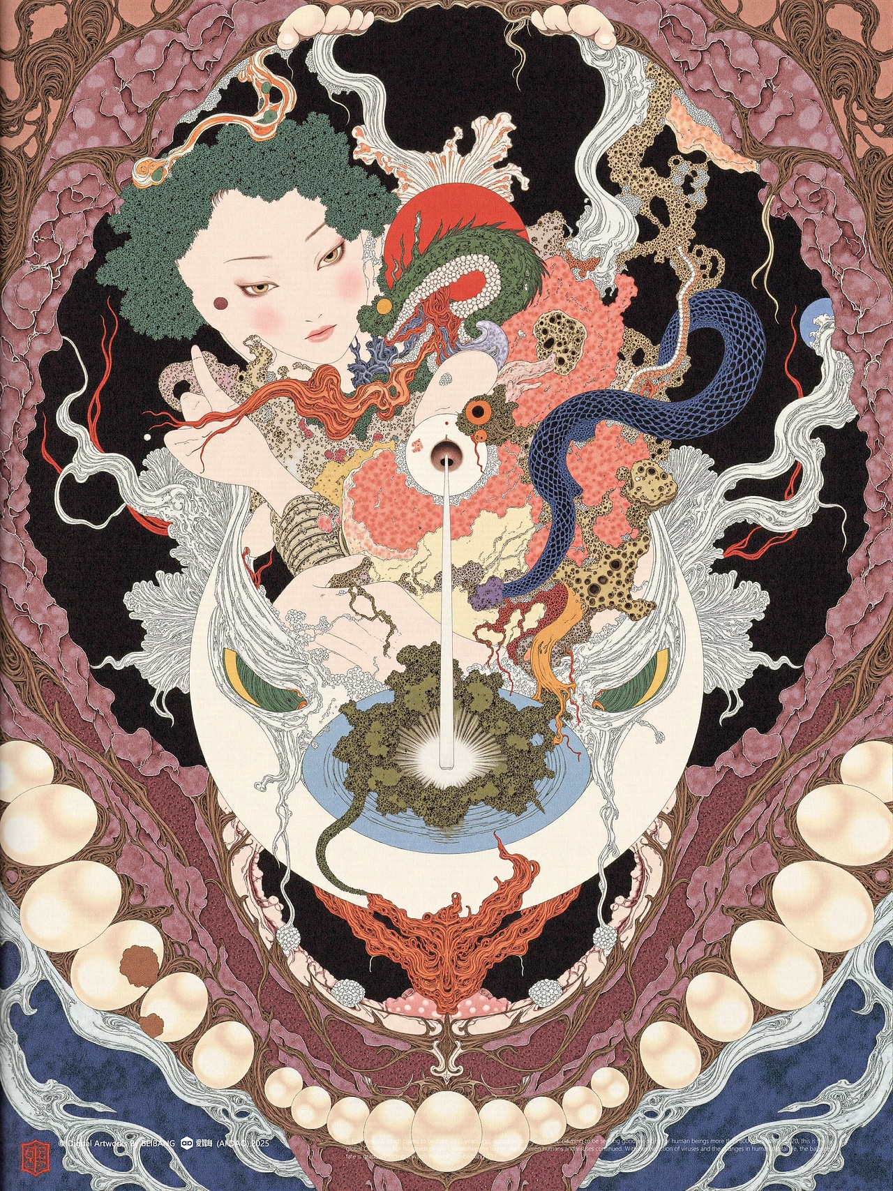 AI插画集:当代浮世绘《兽嘴丹心》